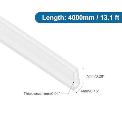 PATIKIL 13Ft U Channel Edging Trim 5/64" Slot Fits 1/16"-5/64" Edge - size: 13Ft Long,5/64" Slot,9/32"Wx5/128"Tx5/32"H