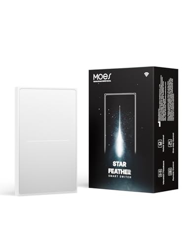 MOES Full Touch WiFi Smart Light Switch Neutral Wire Needed, White 2 Gang - color: White, size: WiFi 2 Gang