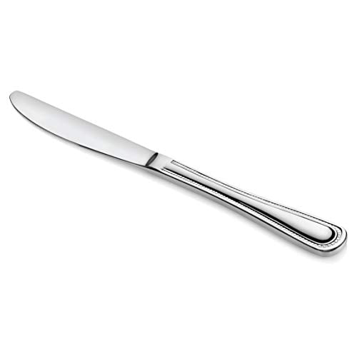 New Star Foodservice Bead Pattern Stainless Steel Dinner Knife, 8.5-Inch, Set of 12, Commercial Grade - size: 7.9"