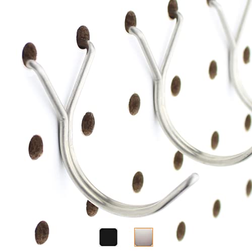 Stainless Steel Pegboard Hooks 25-Pack 1.5in J-Hook - Will Not Fall Out - Fits Any Peg Board - Multipurpose - Organize Necklaces, Jewelry, Retail Items, Keys, Craft or Supplies - color: Stainless Steel, size: 1.5” - 25Pack