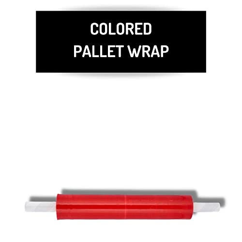 PSBM Red Stretch Film/Wrap with Extended Core Handles, 1 Roll 20 Inch x 1000 Feet 80 Gauge Heavy Duty Clear Plastic Wrap Industrial Strength Shrink Film for Moving, Packing & Shipping - size: 1 Roll, style: Red