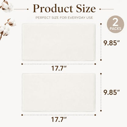 2 Pcs Organic Cotton Flannel for Castor Oil Pack Wrap, Reusable Castor Oil Compress for Stomach, Abdomen, Joints & Other Areas