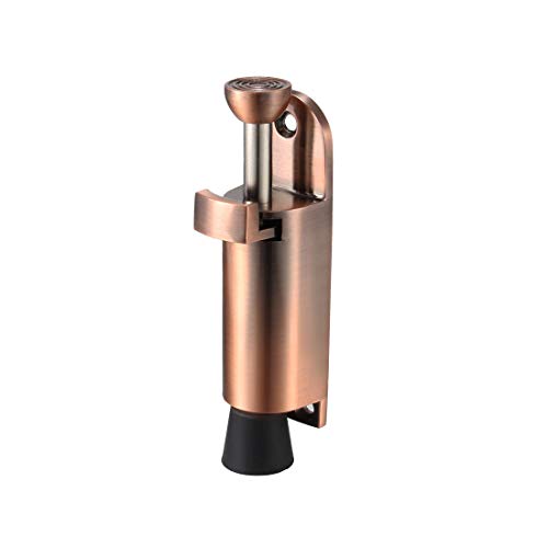 uxcell Kickdown Door Stopper Spring Loaded Foot Pedal Door Stops Holder 112mm Length Copper Tone - color: Copper Tone