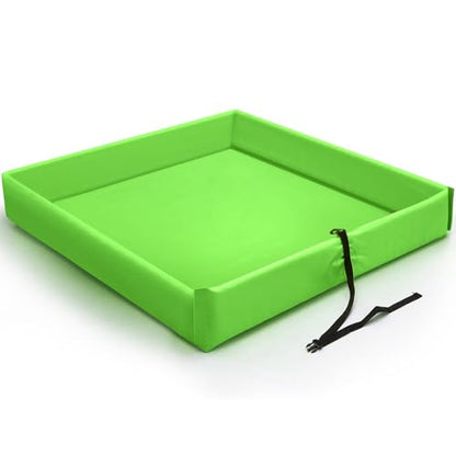 Wettarn 1 Pcs Folding Duck Pond 5’ x 5’ Portable Spill Containment, Green - color: Green, size: 5*5ft