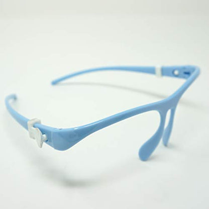 ArtToFrames Protective Face Shield 5 Blue Glasses 5 Shields, Fully Transparent Face and Eye Protection from Droplets and Saliva with Reusable Glasses and Replaceable Shield, Anti-Fog PPE - color: Blue, size: 5 Pack