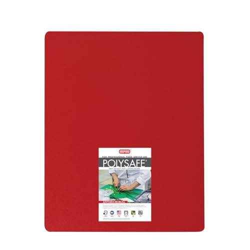 Dexas NSF Certified Polysafe Pastry Board, 16 x 20 inches, Reversible Kitchen Cutting Board, Red - color: Red, size: 20"L x 16"W