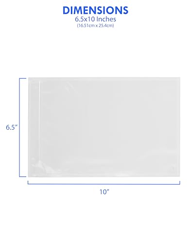 2000 Count 6.5" x 10" Shipping Label Envelopes, Clear Packing List Pouches with Self-Adhesive Back, Top Loading for Shipping Labels Sleeves, for Packing Slips, Labels Invoices & Paperwork. GPI - size: 6.5" X 10"