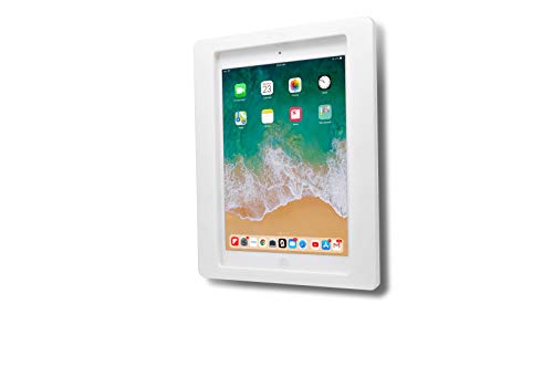 Anti-Theft Acrylic VESA Enclosure for Apple iPad mini 1/2/3 with Free Wall Mount Kit & 90-Degree Angle Charge Cable (iPad mini 1/2/3 8", White) - color: White, size: iPad mini 1/2/3 7.9"
