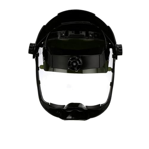 Sellstrom DP4 Face Shield - Lightweight Mask with High Impact Crown & Ratchet Headgear for Work, Grinding, Plasma/Flame Cutting - ANSI Z87.1 - Clear Anti Fog Polycarbonate Window - UV/IR Flip Up Visor - style: Shade 5 Infrared Visor W/ Chinguard