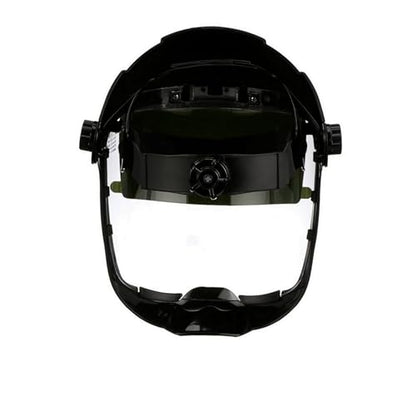 Sellstrom DP4 Face Shield - Lightweight Mask with High Impact Crown & Ratchet Headgear for Work, Grinding, Plasma/Flame Cutting - ANSI Z87.1 - Clear Anti Fog Polycarbonate Window - UV/IR Flip Up Visor - style: Shade 5 Infrared Visor W/ Chinguard