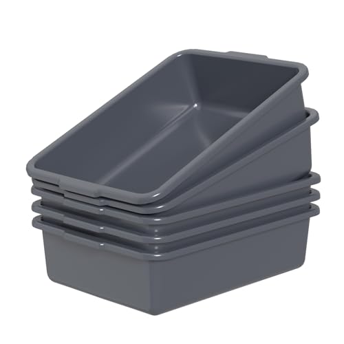 8 L Commercial Bus Tubs, Plastic Food Service Bus Tub, 5 Packs - size: 8 L