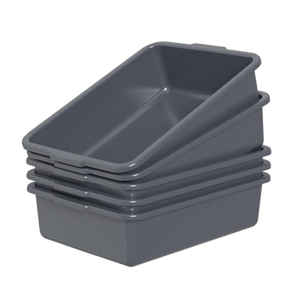 8 L Commercial Bus Tubs, Plastic Food Service Bus Tub, 5 Packs - size: 8 L