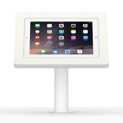 VidaMount White Enclosure and Fixed Neck Wall/Table Surface Mount [Bundle] Compatible with iPad 2/3/4 - color: White, size: iPad 2/3/4