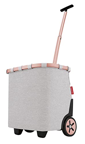 reisenthel carrycruiser Twist Sky Rose - Portable Shopping Trolley with Sturdy Aluminum Frame, Shoulder Strap and Removable mesh Inner Bag -Water-Repellent - color: Sky Rose