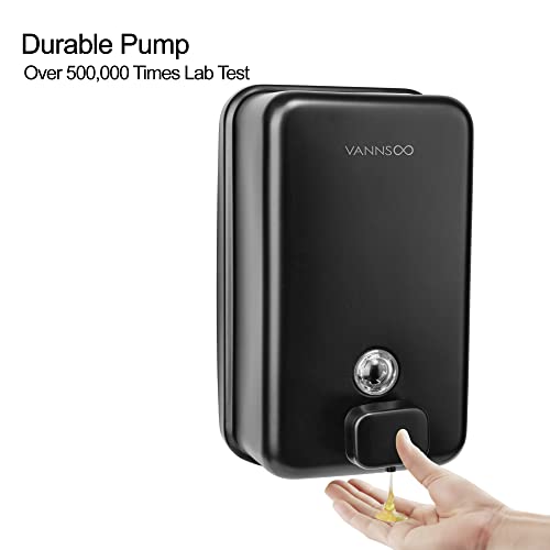 Wall Mounted Commercial Soap Dispenser Bathroom, Vertical Black - color: Vertical Black