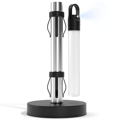 Stainless Steel Paper Towel Holder with Spray Pump – One-Handed Tear, Smart Traction System with Heavy Duty Suction Cups (Black, Spray Pump) - color: Black