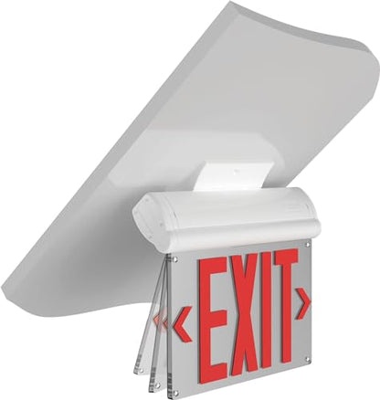 Lithonia Lighting Basics Edge-lit LED Exit Sign with Red Letters, Surface Mount Emergency Exit Only Sign, Ni-Cad Battery Backup (BE W R SM M6) - size: 1-Pack | Red Letters, style: Surface Mount