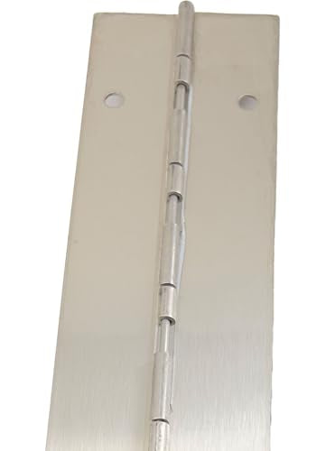 Harris Hardware 18503-B Spring Loaded Stamped Stainles Steel Continuous Piano Hinge, Right Inswing or Left Outswing, One Hinge, 3" x 57-1/2"