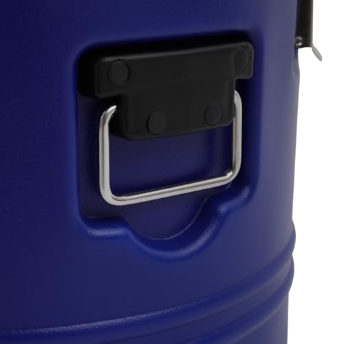 30L/7.9 Gal Insulated Soup Carrier, Stainless Steel Insulated Soup Container Bucket Hot & Cold Thermal Bucket with Lid Commercial Food Warmer for Parties Picnics Cafes Restaurants - color: Blue, size: 30L/7.9 Gal