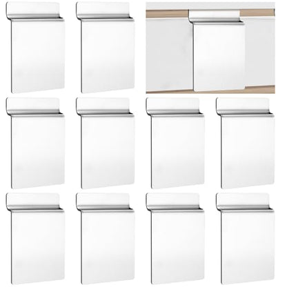 10 Pack DIY Slatwall Plates Accessories Heavy Duty Steel Plate Mount Backplate Slat Wall Mounting Adapter for Make Items Secure Displays Slatwall Compatible