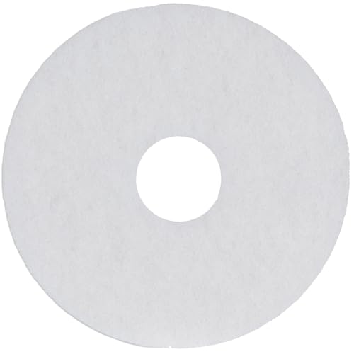 MVP Base Hit Premium White Buff Polish 13" Floor Pad (Box of 5) - size: 13"