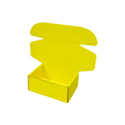 50 Pack 4.3x3.1x2 in Lemon Yellow Mini Shipping Boxes - color: Lemon Yellow, size: 4.3x3.1x2 in