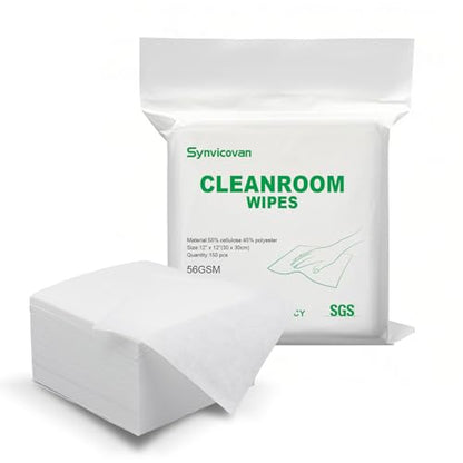 Cleanroom Wipes 12"x12" (150 Pcs,Grade B, 56GSM) - size: 149 Count (Pack of 1)