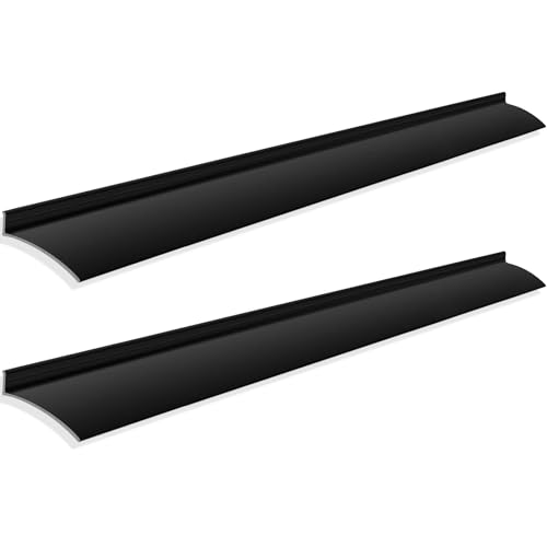 Hicarer 2 Pcs 40 Inch Door Drip Cap Aluminum Rain Guard, Black - color: Black, size: 40 Inch