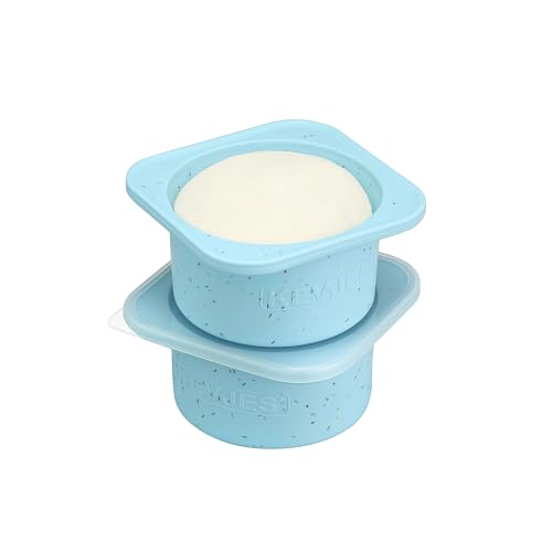 PLUS 1000ml Pizza Dough Proofing Containers, 2-Pack, Aqua - color: Aqua