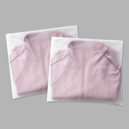 16x12 Inch Frosted Zipper Bags for Clothes 25Pcs No Vent Holes - size: 25Pcs-16x12 Inch