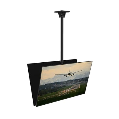 Kanto CM600BTB Back-to-Back Dual TV Ceiling Mount for 40” to 80” TVs | 200 lb Weight Capacity | Height Adjustable | Up to +15°/-6° Tilt | Hidden Cable Management | 360° Rotation | Black - style: Commercial - Back to Back - For 40" to 45" TVs - Black