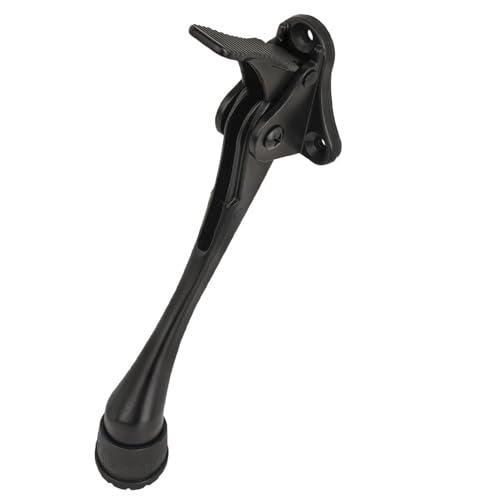 HA SHI 1 Stopper Kickdown Door Stop for Bottom of Door, 6 in, Black - color: Black, size: 6 INCH X 1 PACK