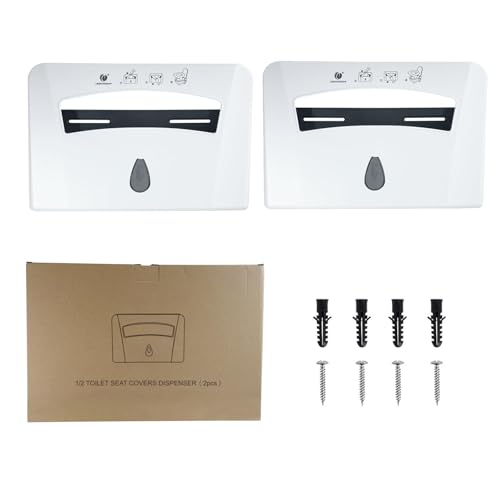 Toilet Seat Cover Dispenser, White, 2-Pcs