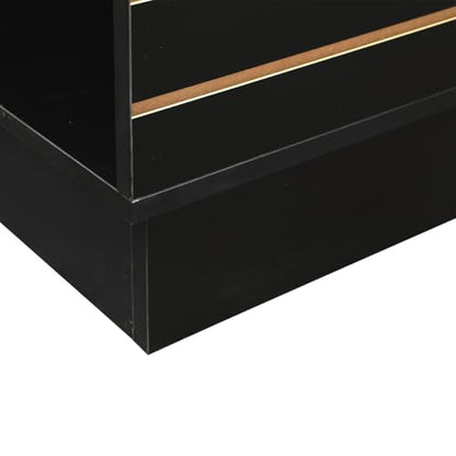 49.5”W x 24”D x 54”H - Retail Slat wall Gondola Display with 3” Slatwall Units，Black Versatile H-Unit Slatwall Display Stand - color: Black