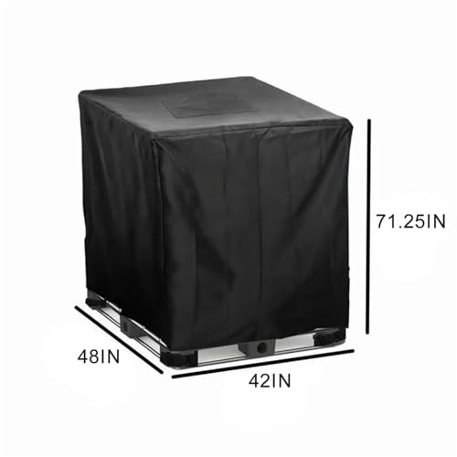 IBC Tote Cover 250 Gallon, Heavy Duty Waterproof IBC Tote Lid, Rain Barrel Cover, Water Tank Cover, Water Tote Cover, IBC Cover(Gray,550 Gallon) - color: Gray, size: 550 Gallon