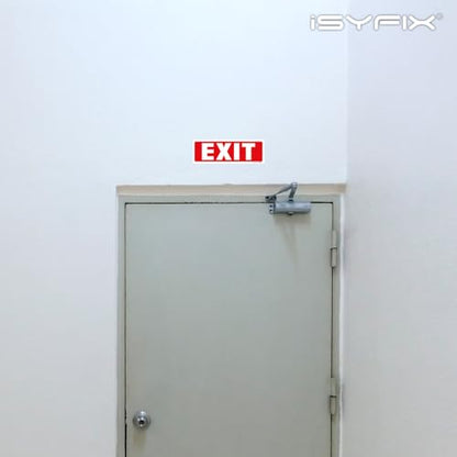 iSYFIX Exit Signs Stickers, 6 Pack, 12x4 Inch - color: Sticker, size: 6 Pk 12x4