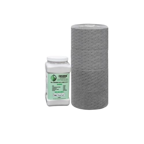 Enpac Ensorb 1 Gallon Granular Absorbent and 150 Foot Universal Absorbent Roll - size: 1 Gallon Roll Bundle