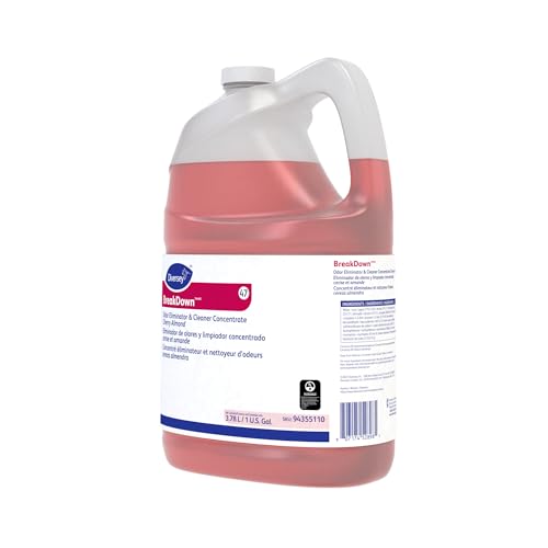 Diversey BreakDown Odor Eliminator & Cleaner Conc, Cherry Almond, 1 gal - size: 128 Fl Oz (Pack of 1)
