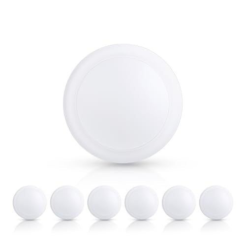 ECOELER 6 Inch LED Disk Lights, Dimmable Flush Mount Ceiling or Recessed Disc Light, 16.5W 1100Lm 5000K Daylight, Retrofit Surface Mount Downlight for Hallways, Kitchens, Garage, ETL Listed, 6 Pack - color: 5000K (Day Light), size: 6 - Pack