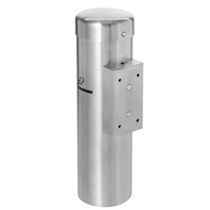 Wall-Mounted Cigarette Receptacle – 12 3/4" Outdoor Ash Disposal Tube with Push-Button Emptying – Weather-Resistant Smoker Pole for Restaurants, Bars & Convenience Stores (Stainless Steel) - color: Stainless Steel