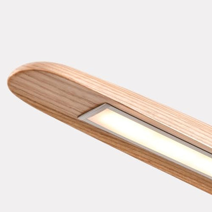 YISDESIGN 59" 40W Wood LED Linear Pendant Light Fixture Led Dining Room Light Dimmable Hanging Light Fixture for Dining Room Kitchen Island Pool Table Lights Natural Ash - color: Natural Ash, size: 59in