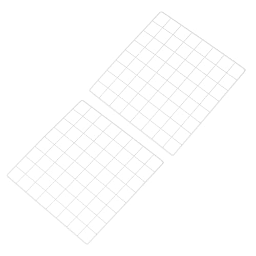 PATIKIL 16"x16" Wire Grid Panel, 2 Pack Board Photo Pictures Memo Display Grid Panels Hanging Organizer Wall Decorative Panel for Home Office Wedding, White - color: White, size: 16x16 Inch