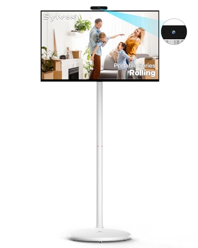 SYLVOX 32" Smart Rolling Display with Stand, Built-in 4-5H Battery - size: 32''
