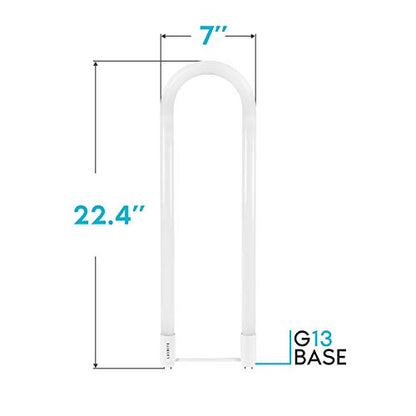 LUXRITE U Bend LED Tube Light, T8 T12, 18W (32W Equivalent), 3000K (6 Pack) - color: 3000k (Soft White), size: 6 Count (Pack of 1)