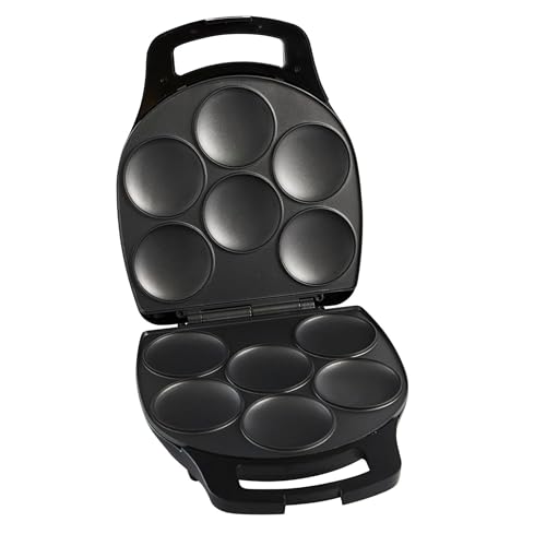 IMUSA 6 Slot Electric Arepa Maker with Temperature Control, Matte Black - size: 6 Slot, style: Arepa maker
