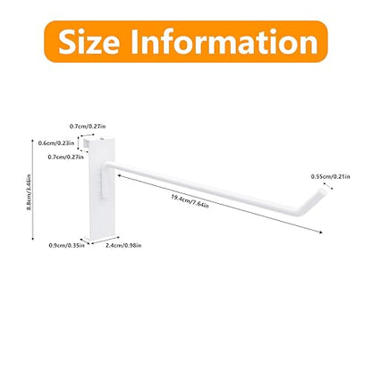 8-inch White Gridwall Hanger, 25PCS Metal Gridwall Hanging Hangers - color: White, size: 8 Inch