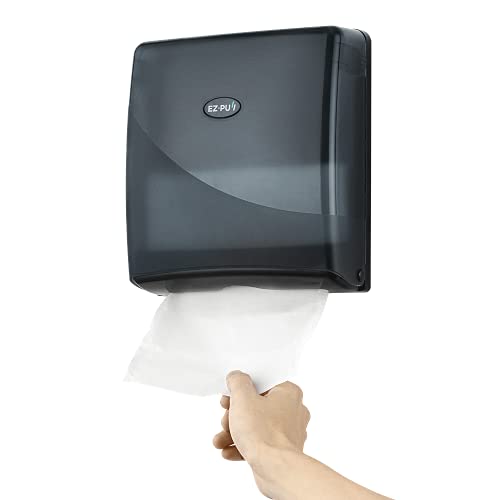 EZbrnd Wall Mount SLIMFOLD Hand Towel Dispenser for Kitchen/Washroom/Office/RV/Airbnb, Pearl Black, 3210B-EZ - color: Wall Mount Black