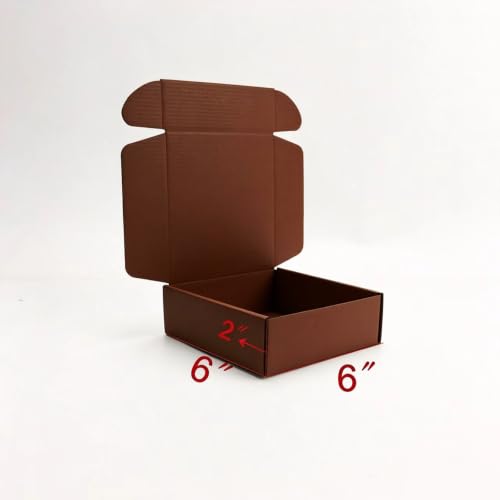 KAXILU Brown Cardboard Boxes Shipping Packaging Boxs 20pcs Shipping Boxs Suitable E-Commerce Packaging Small L6xW6xH2 inch - color: Brown-1, size: Small-L6xW6xH2 inch