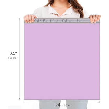 Fuxury Large Poly Mailers 24x24" 50 Pcs,Shipping Bags for Clothing,Purple - color: Light Purple, size: 24x24" 50pcs