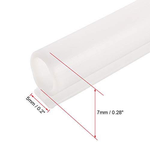 uxcell T-Slot Mount Window Weatherstrip Seal 7mm Bulb Bubble for 5mm Slot 1 Meter Long White - color: White, size: 1m